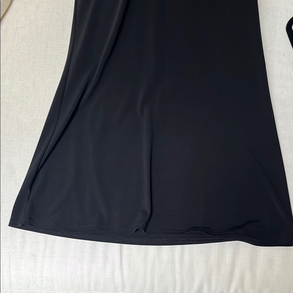 Jordan Taylor Black Vneck Coverup Cap Sleeve Dress Size S/M - Picture 3 of 4